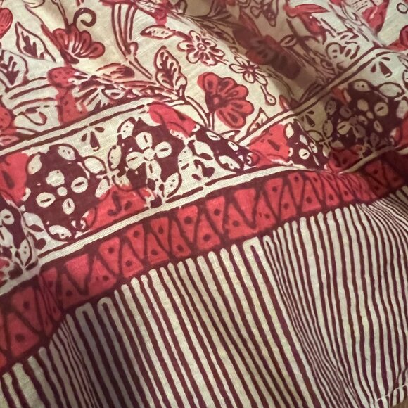 A+ by Anthropologie - 1x - red + cream floral cotton sundress with pockets - Picture 2 of 7